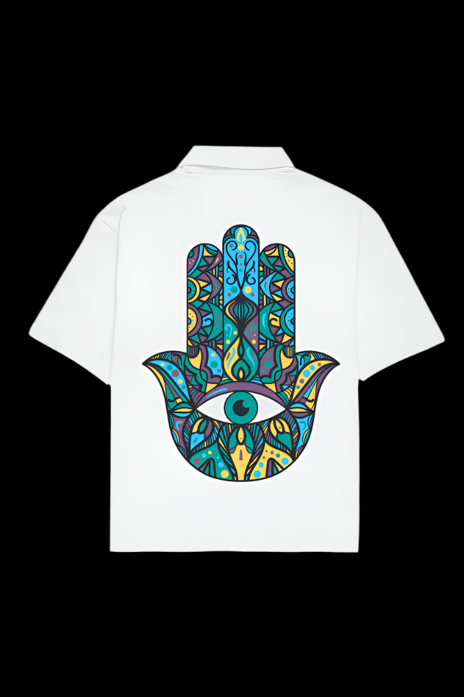 COTTON SHIRT | EVIL-EYE HAMSA HAND