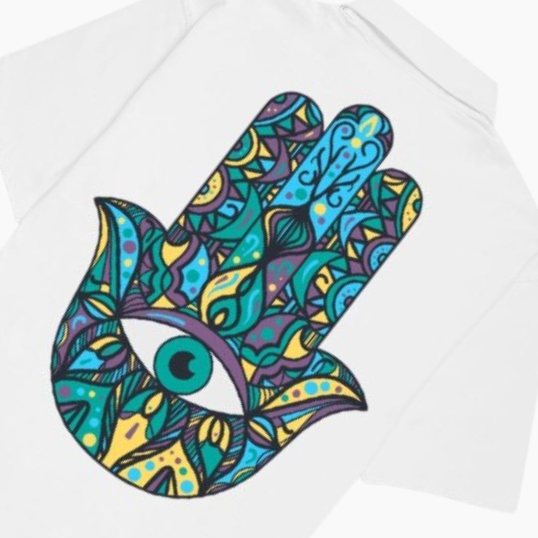 COTTON SHIRT | EVIL-EYE HAMSA HAND